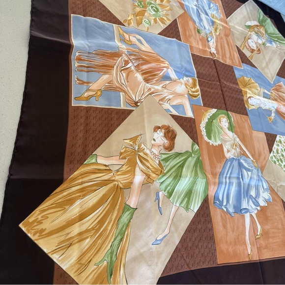 Bally vintage multicolor square print 100% silk scarf vintage EUC - Picture 13 of 15